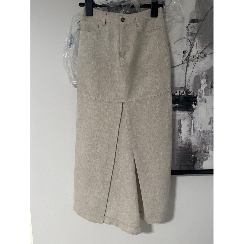 REFORMATION TAZZ MAXI LINEN SKIRT
